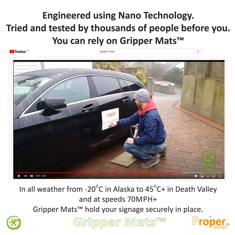 Proper Design Gripper Mats™ - Magnetic Sign Grippers for Aluminum