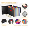 Expanding File Organiser Box Files Folder,24 Pockets Document Organiser Filing