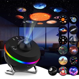 Galaxy Projector, 13 in 1 HD Planetarium Galaxy Projector for Bedroom, Star Projector Galaxy Light Projector with Timer, Meteor & 6 RGB Lighting Night Light for Kids Adults, Party Light/Home Decor