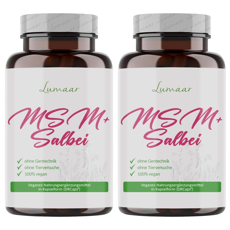 MSM + SALBEI + VITAMIN C und Calcium Salbeiblatt-Extrakt Kapseln