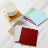 Aoktorkit 6 PCS Square Leather Coasters, 10cm*10cm, Brown and Gray,