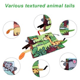 Chiluxendo Quiet Book, Baby Toy 0-6 Months Baby Book, Unbreakable Book Crinkle Book Baby Toy Baby Books, Fabric Book Books from 1 Year Made of Soft Fabric, for Newborn Girls