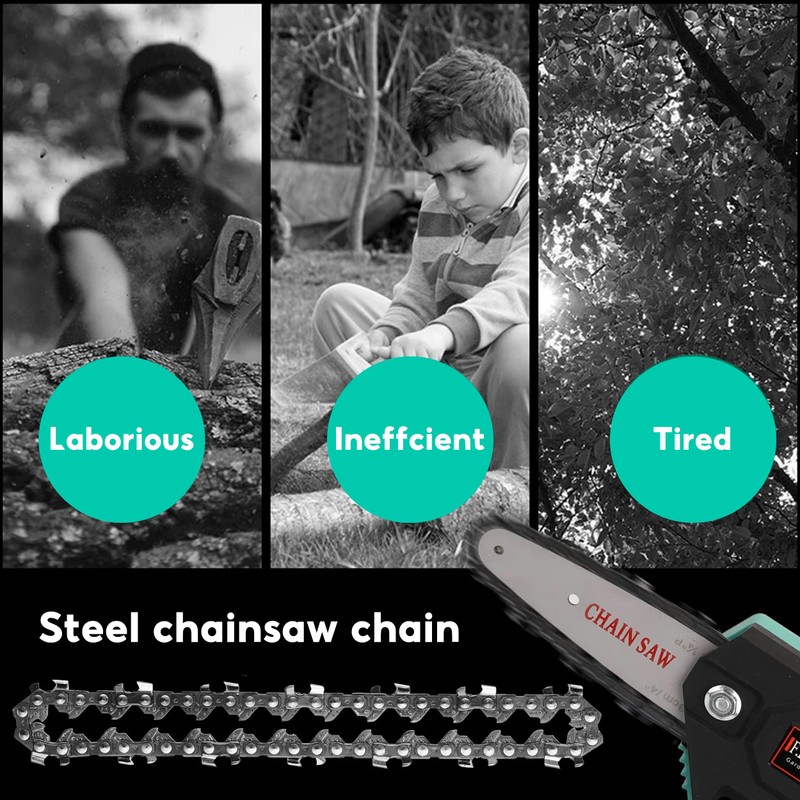 4 pcs 4 Inch Chainsaw Chain, Mini Chainsaw Chain, Steel