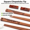 MUMSUNG Chopstick Reusable, Wooden Dragon Chopsticks with Holder and Carrying