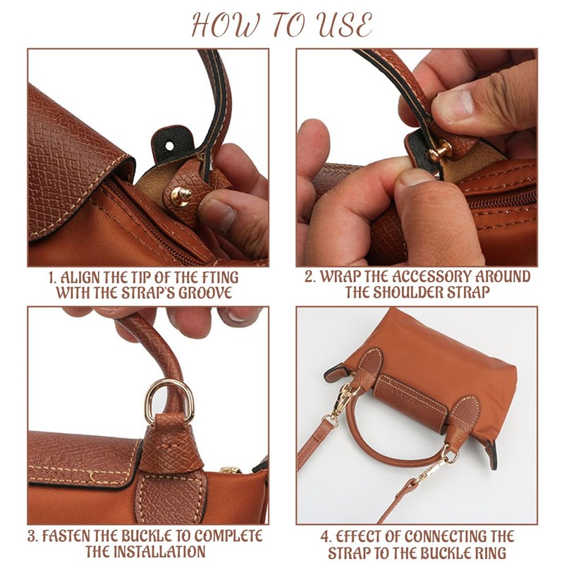 ZEPIQOR Leather Shoulder Strap for Mini Bags, Bag Straps, PU