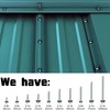 60PCS Roofing Screws with Rubber Washers 6.3x75mm Hex Head Self