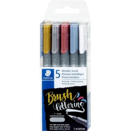 STAEDTLER - Bolígrafos de pincel metálico, 5 unidades