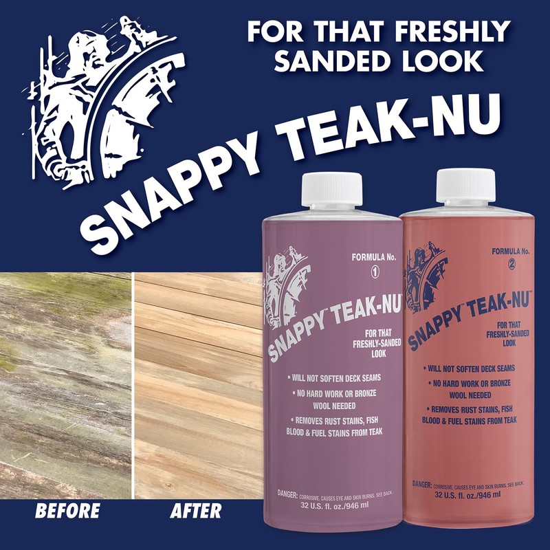 STAR BRITE Snappy Teak-NU – Professional Wood Renew & Restore,