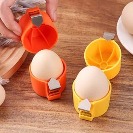 6 Portable Eggshell Opener Remover - Multifunctional Egg Cracker Separator Tool for Effortless Egg Opening & Peeling