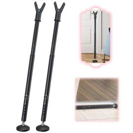 ERVNYNT Door Stoppers Security Bar, 3-in-1 Door and Window Security Bar Sturdy 19-51" Potable Adjustable Security Door Stopper for Sliding Door Window Apartment Home Hotel Travel Child Safety 2 Pack