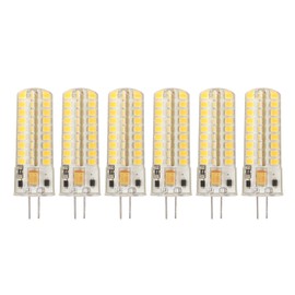 6pcs G4 LED Bulb 700LM 7W 72LED 360 Degree Lighting Silicone G4 Bulb for Ceiling Light Wall Light AC DC12V Warm Light