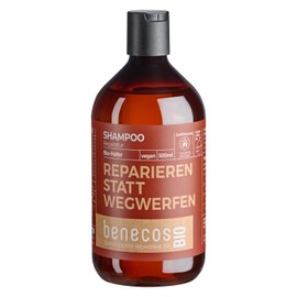 benecosBIO - Shampoo Normal Hair Organic Oats - Repair Instead of Throwing Away - Vegan - Recycled Plastic