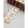TOVABA Gold Layered Necklaces for Women Cute Shell Charm Simple