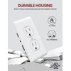 AIDA Outlet White Duplex Receptacle with Wall Plate, Electrical Outlet