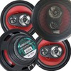 2 Pairs of Audiobank 6.5" 400 Watt 3-Way Red Car