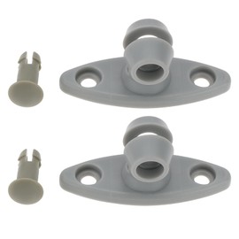 SG Store 2 Stück Türstütze, Befestigungshalterung, 46,3 x 16,6 x 20,5 mm, Gasdruckfederhalterung, kompatibel mit Swift Sterling Sprite Caravan CCDS10 Gasdruckfeder, Grau mit Stift