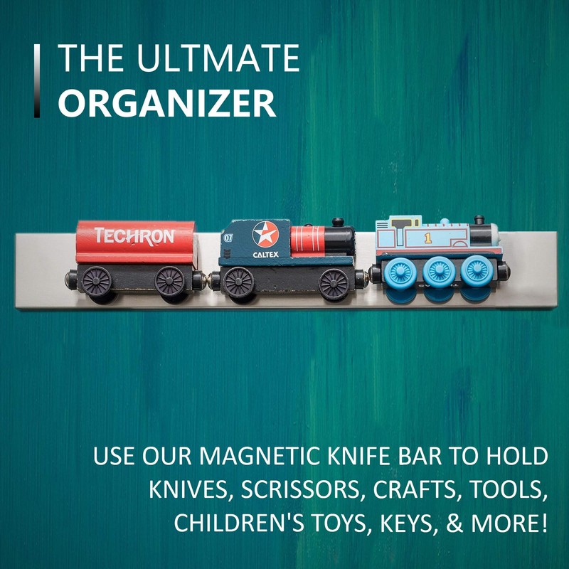 Modern Innovations 10 Inch Magnetic Knife Holder for Refrigerator, Magnetic
