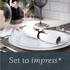 Vikko Dinner Plates, Set of 6 White Alabaster Plates, 11"