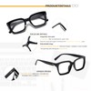 YUELUQU Rectangular Large Frame Glasses Women's Fake Glasses Glasses Frames