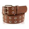 SCAMODA Double Hole Rivet Belt with Leather for Men and
