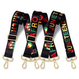 NVENF 3PCS Purse Strap Replacement USA 4th of July Easter Kentucky Derby African Juneteenth Crossbody Shoulder Bag Strap Outfits (Style H)