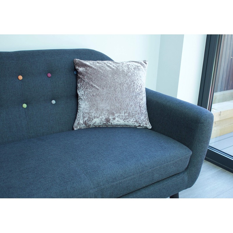 Lex's Linens Set of 2 Crushed Velvet Cushion Covers (Silver)