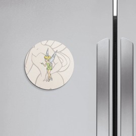 Unbranded Tinker Bell Cartoon | 4'' X 4'' Round Decorative Magnet