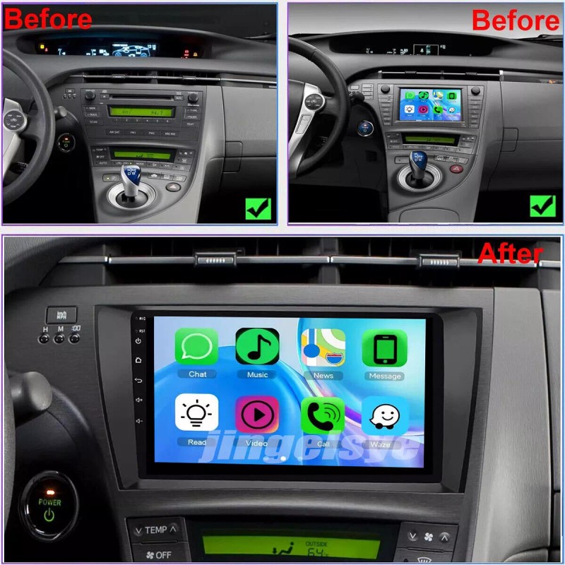 For Toyota Prius 2010-2015 Android12 Carplay 9" Car Stereo Radio