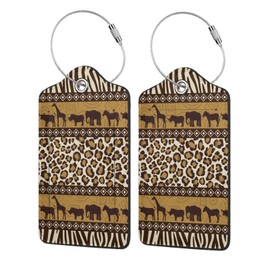 Set of 2 Luggage Tags for Suitcases Cute Dog Leather Cruise Suitcases Tag with Stainless Steel Loop Privacy Cover ID Label Travel Bag Tags Luggage Identifiers for Women Men Travel