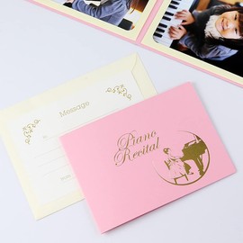 Photo Mount Piano Piano Recital Pocket Backing tanto "Piano Recital/Girl" 2l2.0u Surface (Horizontal) , whites