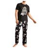 Verdusa Men's 2 Piece Summer Pajama Sets Crew Neck Graphic