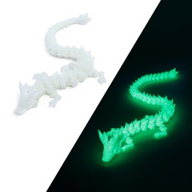 KERIDAZPLY 3D Printed Crystal Dragon 12In 4PCS, 3D Printed Flexible Articulated Dragon,Fidget Toys Set for Autism