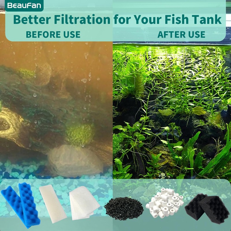 beaufan 38 Pack Filter Media Kit for Fluval 406/407 Canister