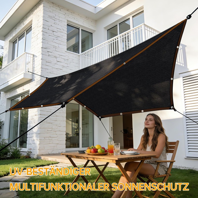BCBIG Rectangular Sun Shade Sail for Balcony, Shade Net Greenhouse