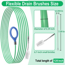 Auto Sunroof Drain Cleaning Tool, 120 Inch Flexible Tube Cleaning Brush, Drain Brush Extra Long Pipe Cleaners for Cars, Car Accessories, Car Sunroof Drain Hole Cleaner for Drains, Sewers, Windshields