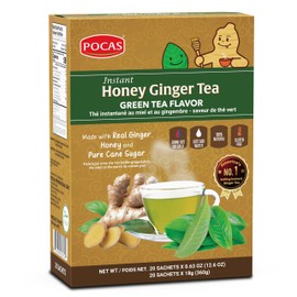 Pocas Honey Ginger Tea, Green, 360 Gram (Pack of 20)