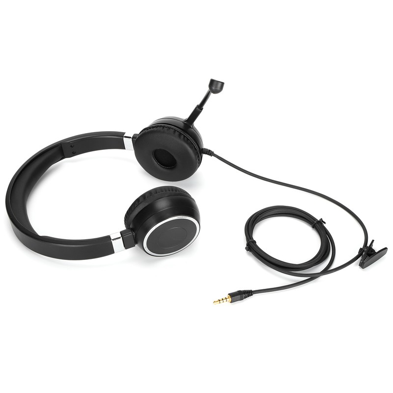Binaural Headset Office Headset with Mic and Audio Control for