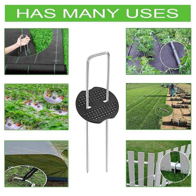 SAIJIAN Pack of 40 Ground Anchors, Ground Anchor Set, U-Shaped