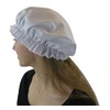 Brigitta Victorian Edwardian Ladies Mop Hat White