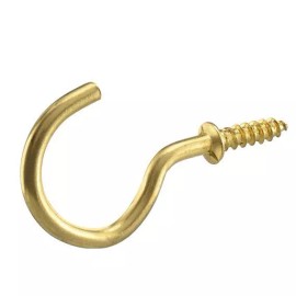 4301 Hillman 1-1/2 In. Solid Brass Cup Hook