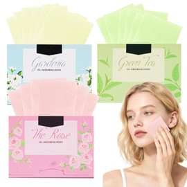 OIHCAZ 300 Sheets Oil Blotting Sheets for Face, Blotting Paper for Oily Skin Care Easy Dispensing Portable Natural Makeup Face Oil Blotting Paper for Women/Men/Kids (3.54x2.36 Inch)