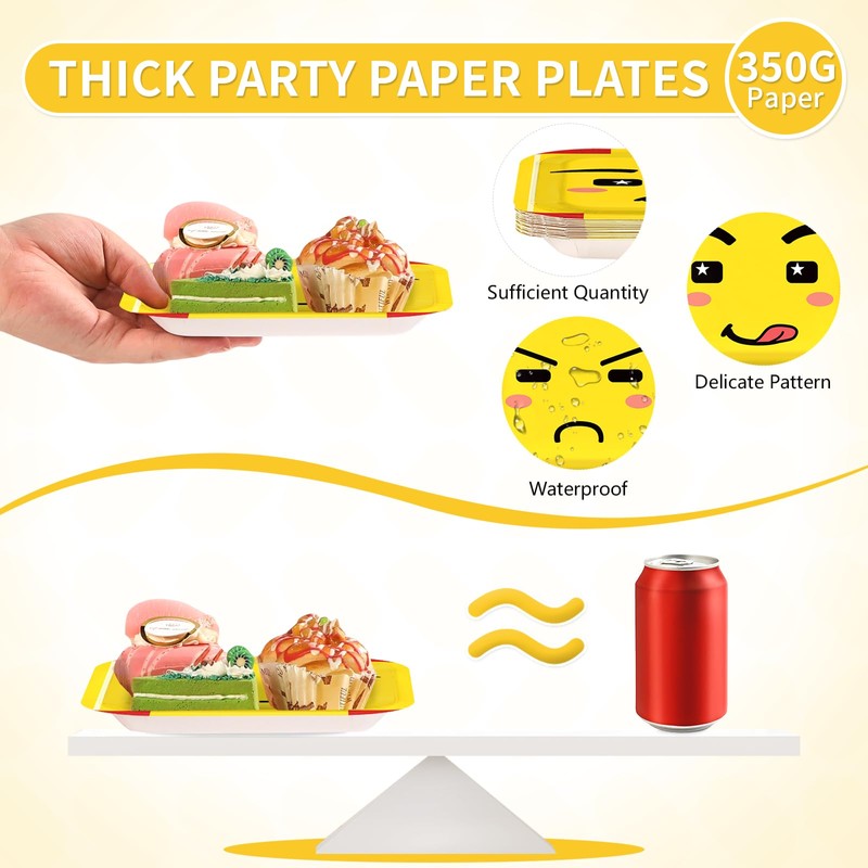 LADVCORP 60Pcs Building Block Party Plates 7" Disposable Square Plates