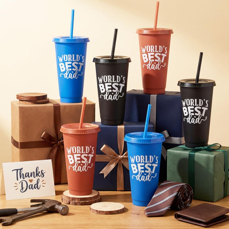 Rtteri 12 Pcs Father's Day Appreciation Cups Gift Bulk World's