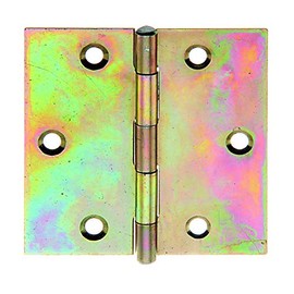 Hinge Rectangular 64 x 64 mm / 20 STK. Oberflaeche: galvanisch Gelb verzinkt