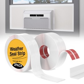 Powrocket 20Ft Weather Sealing Tape for Window Air Conditioner Side Panels,Self Adhesive Weather Seal Strip for AC Insulation Foam Panels,Weather Seal Tape for Sealing Gaps & Blocking Drafts (White)