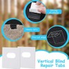 FOMIYES 12 Sets Vertical Blind Shaft Replacement Repair Tabs White