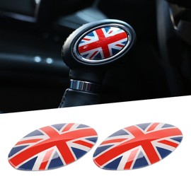 TOMALL Car Gear Shift Knob Cover Compatible with Mini Cooper/Cooper S Clubman F54 F56 Hardtop F55 Hardtop 4-Door Convertible F57 Auto Shift Gear Cover Car Knob Gear Stick Protector for Car (Red Flag)
