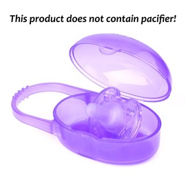 AKOAK Pacifier Box, Travel Universal Pacifier Box with Handle, is Very Useful for Mothers - A Great BPA-Free Tool for Storing Pacifiers, Pack of 2 (Purple)