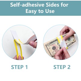 NUCOUN Currency Band Bundles,Self-Adhesive,Money Bands for Cash,Bills Currency Straps,Organizer Dollar,Pack of 400