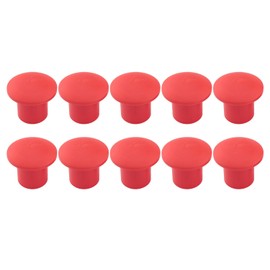 WELWIK 10PCS Reinforced Safety Helmet 2.36 x 2.16 Inches Plastic Steel Mushroom Cap Orange Protective Cap Silicone Plug Wire Rod Thread Protective Cover Suitable for Construction Industry